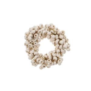 Beaded Berry Napkin Ring, Ivory
