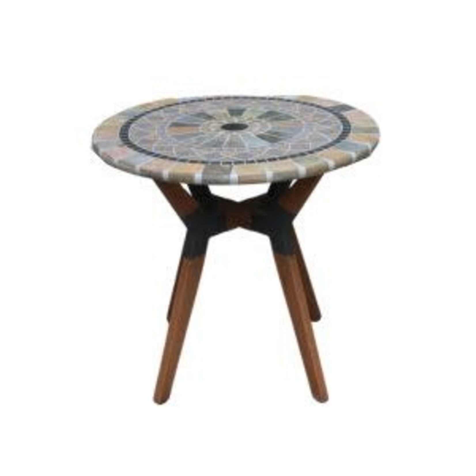 Sandstone Mosaic & Eucalyptus Bistro Table, 30 X 30