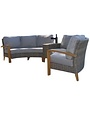 Half Round Wicker 3-Piece Sofa & End Table,132 X 33 X 32, Furniture Available for Local Delivery or Pick Up