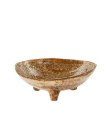 Curio Footed Paper Mache Bowl, 9.5 X 9 X 3.25, For local pick up only