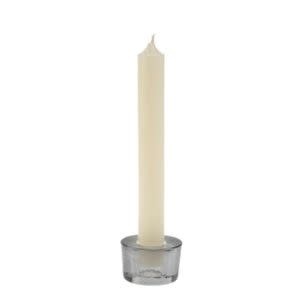 Prism Candle Holder, Small, Grey