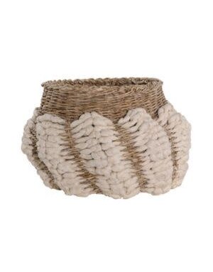 Marguerite Basket, White Natural, 21.5 X 21.5 X 14.5