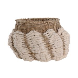 Marguerite Basket, White Natural, 21.5 X 21.5 X 14.5