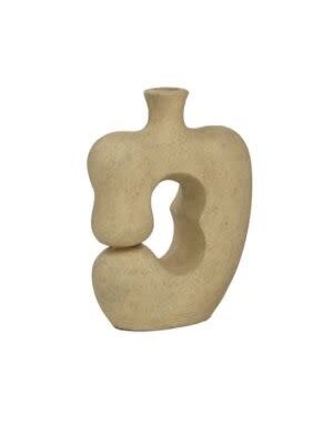 Rosales Vase, Sand, 14.5 X 6 X 19.5