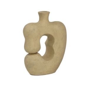 Rosales Vase, Sand, 14.5 X 6 X 19.5