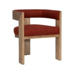 Nadia Dining Chair, Burgundy, 23 X 22.5 X 27.5