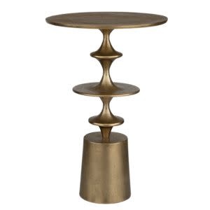 Flight Accent Table, Brass, 16 X 24 X 16, Furniture Available for Local Delivery or Pick Up