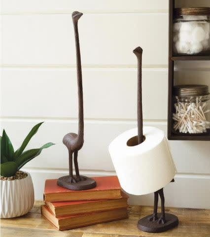 Cast Iron Ostrich Paper Holder