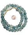 Blue Wave Marine Recycled Glass Beads, 14 mm