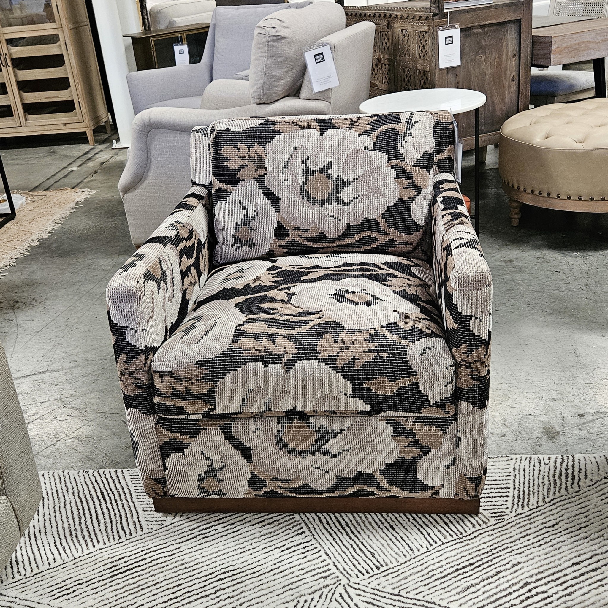 Floral Martin Swivel, 31 X 35 X 33, Furniture available for delivery or pick up in store