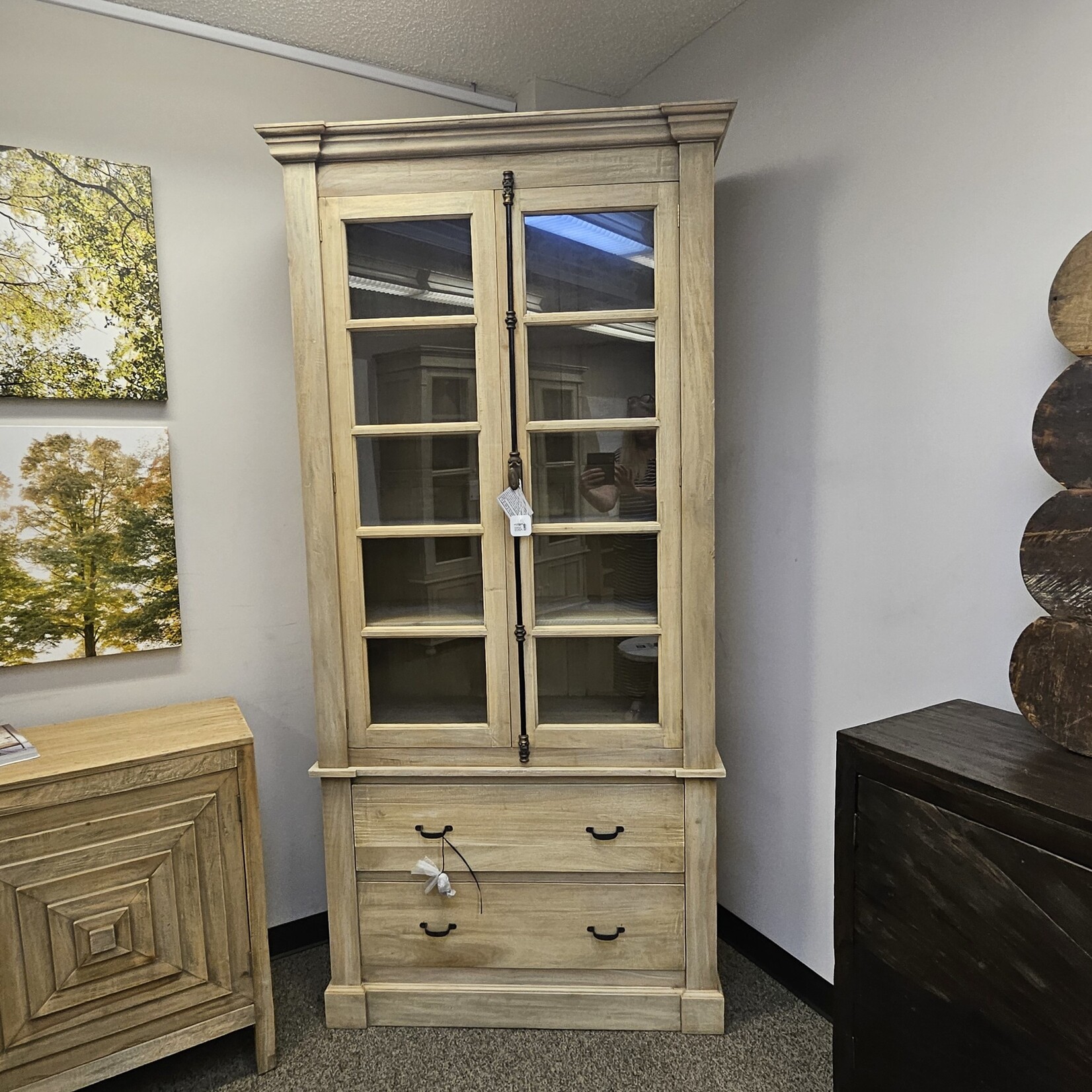 Brunswick Glz Armoire 2GD 2drw w/RG DW 44.1x18.5x91"H