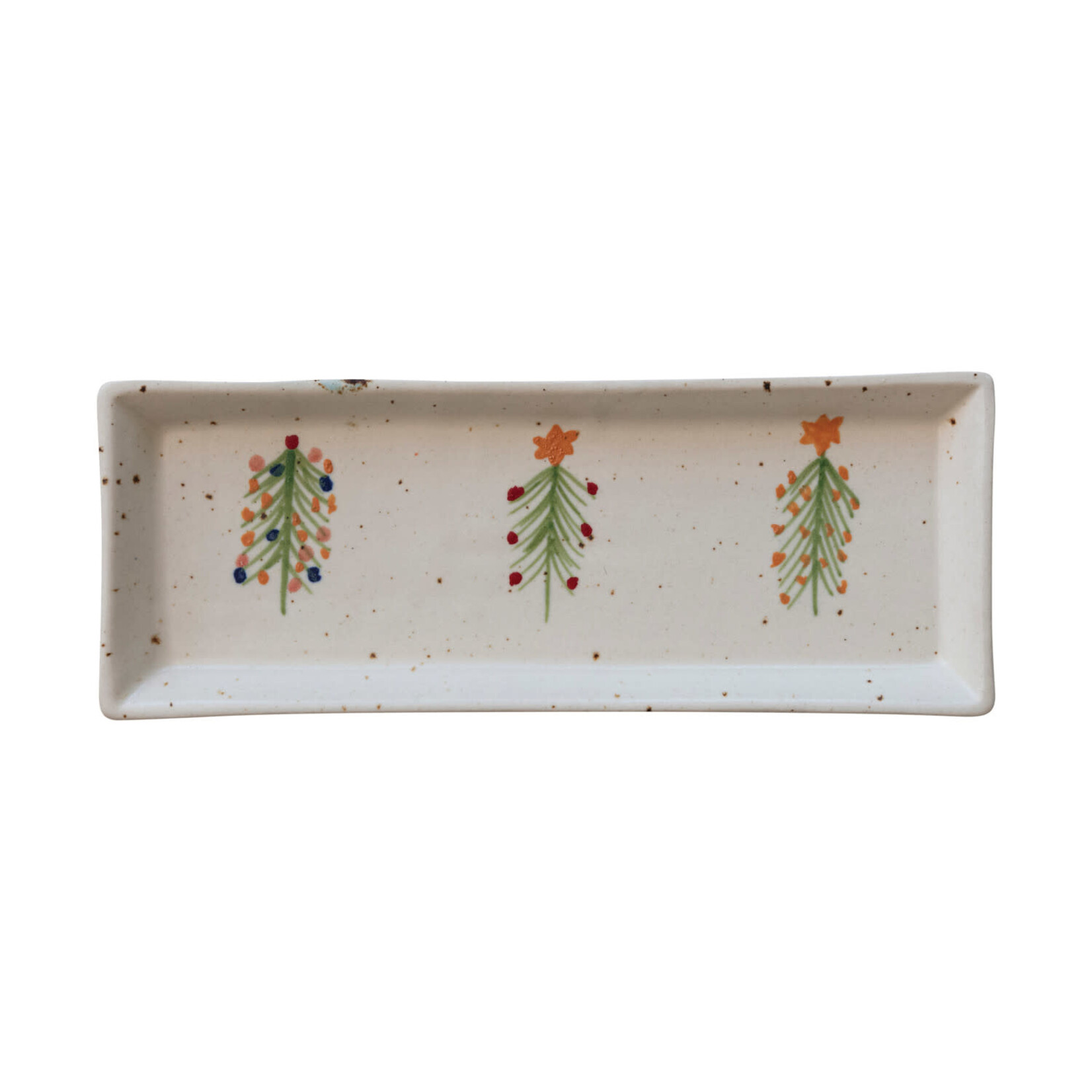Platter w/ Christmas Trees, 12"L