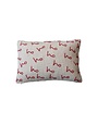 Cotton Lumbar Pillow w/ Embroidered "Ho Ho Ho" Pattern, 24"x 16"