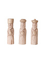 Mango Wood Wise Men, 15"H