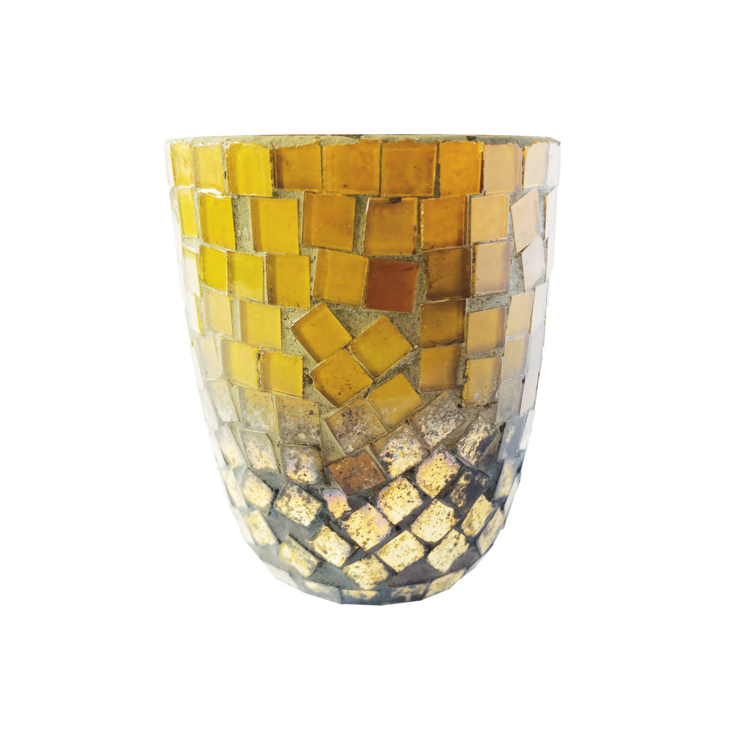Glass Mosaic Votive Holder, 4"H