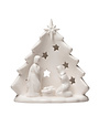 Stoneware Holy Family with Tree & Cut-Outs