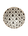 Stoneware Dish w/ Tree Pattern, 3.5"Rnd