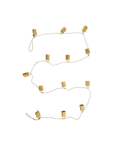 Metal Bell Garland w/ Black & White String, 72"