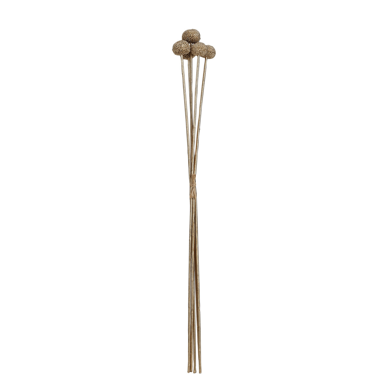 Faux Flower Stem Bunch, Gold, 23"