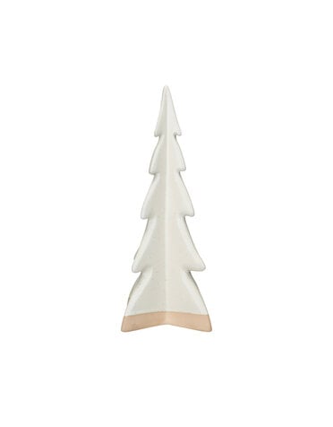 Stoneware Tree, Unglazed & Cream, 11"