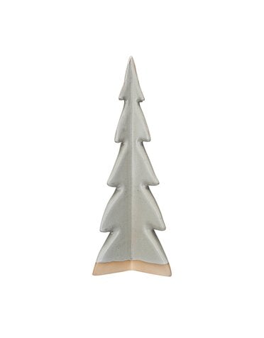 Stoneware Tree, Unglazed & Cream, 14"