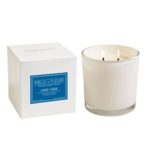 Hillhouse, Two-Wick Colored Glass Candle 12oz., Lake Side