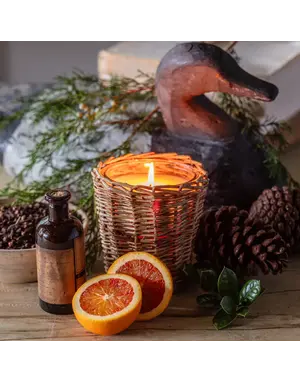 Porch View Winter Cabin Candle, 5 in.