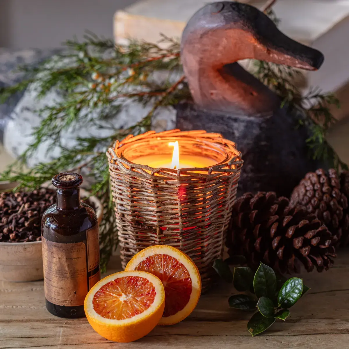 Porch View Winter Cabin Candle, 5 in.