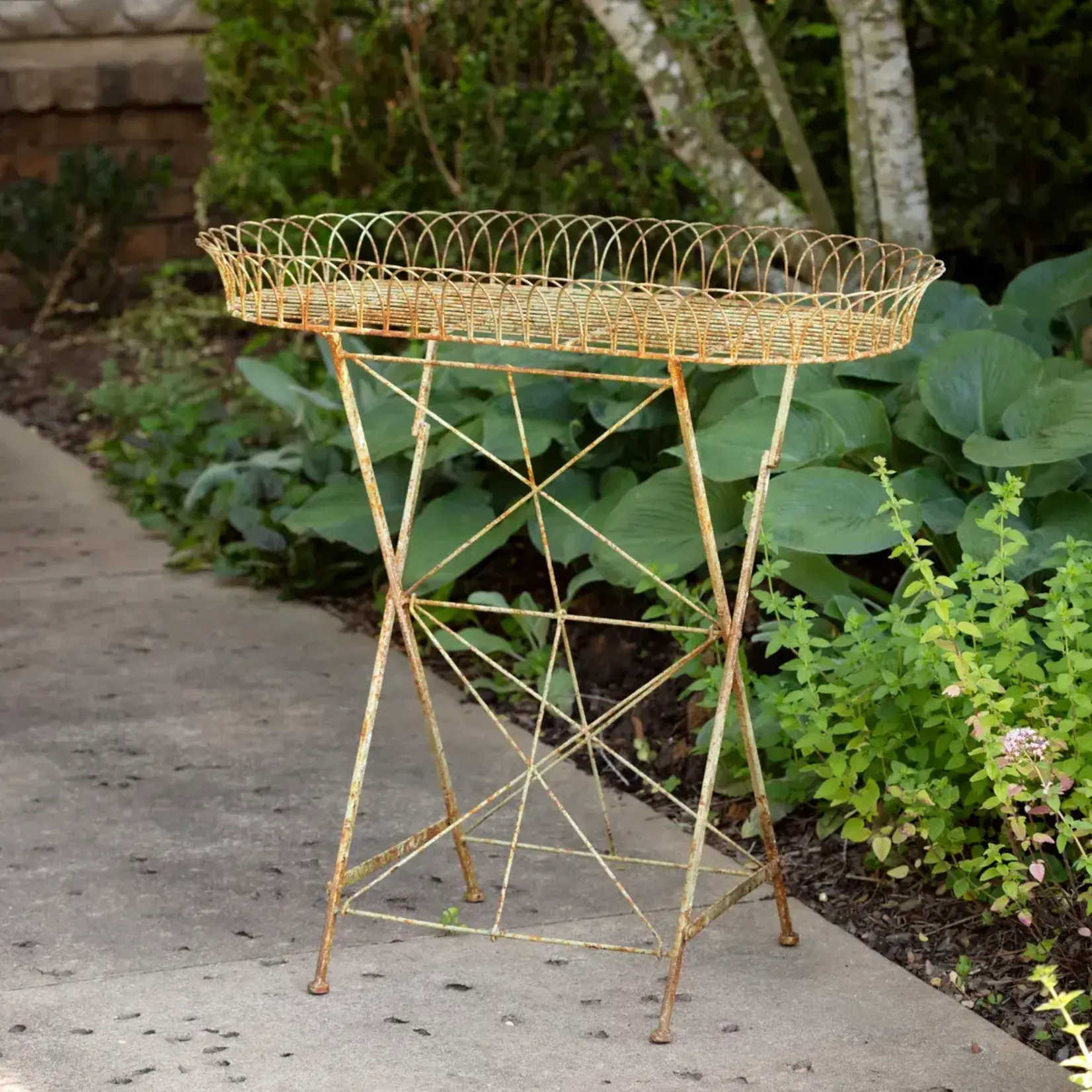 French Wire Garden Stand 31.5 x 17.5 x 30