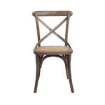 Brody X-Back Side Chair (Brown Wash), 18 X 21 X 35