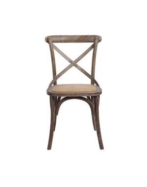 Brody X-Back Side Chair (Brown Wash), 18 X 21 X 35, Furniture Available for Local Delivery or Pick Up