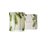Thymes Pine Needle Design Glass  Poured Candle, 6.5 oz., Frasier Fir