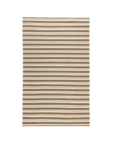Performance Palma Stripe Rug, 2 X 3, Coconut Brown and Ivory, Rug Available for Special Order