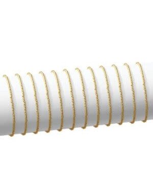 Splendid Iris Stretch Bead Bracelet, 2mm, Gold, Priced individually