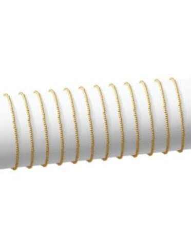 Splendid Iris Stretch Bead Bracelet, 2mm, Gold, Priced individually