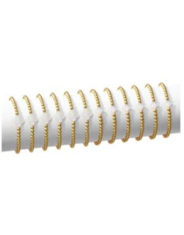 Splendid Iris Assorted Quatrefoil and Bead Stretch Bracelet, 4mm, Gold, Priced individually