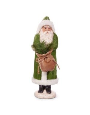 Green Hooded Belsnickel Santa, 17.25 in