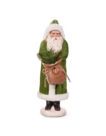 Green Hooded Belsnickel Santa, 17.25 in !!