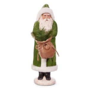 Green Hooded Belsnickel Santa, 17.25 in !!