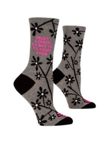 Blue Q Say It To Your Face Crew Socks