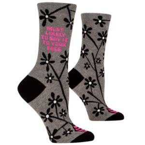 Blue Q Say It To Your Face Crew Socks