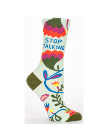 Blue Q Stop Talking Crew Socks