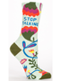 Blue Q Stop Talking Crew Socks