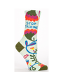 Blue Q Stop Talking Crew Socks