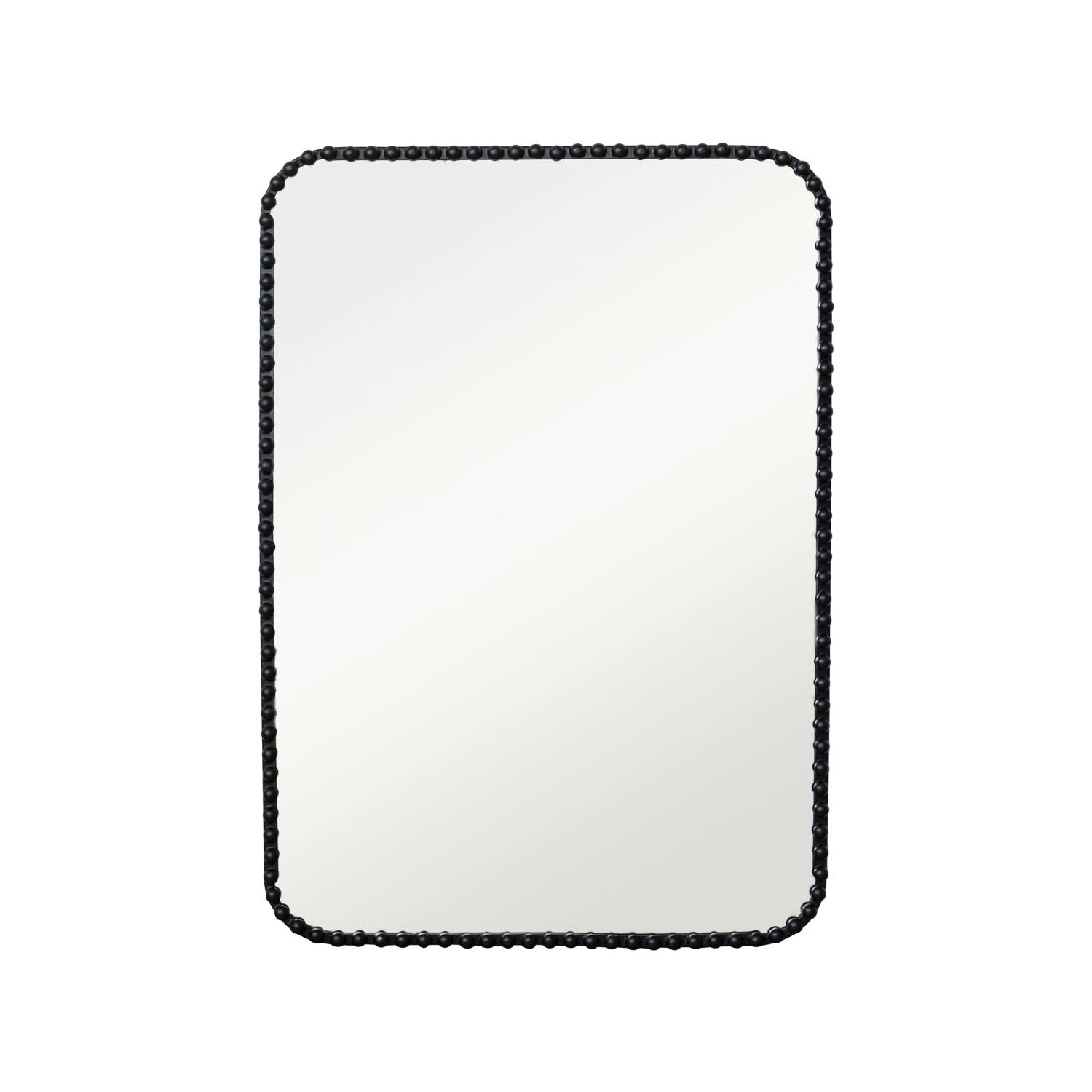 Metal Wall Mirror w/ Beaded Frame, 35"x 25"