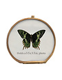 Brass and Glass Circular Photo Frame, 4"Rnd