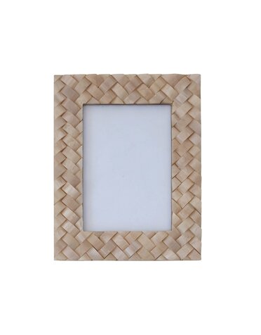 Woven Resin Photo Frame, Ivory, Holds 5"x 7" Photo