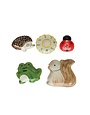 Assorted Hand-Painted Stoneware Woodland Animal/Bug/Flower Dishes