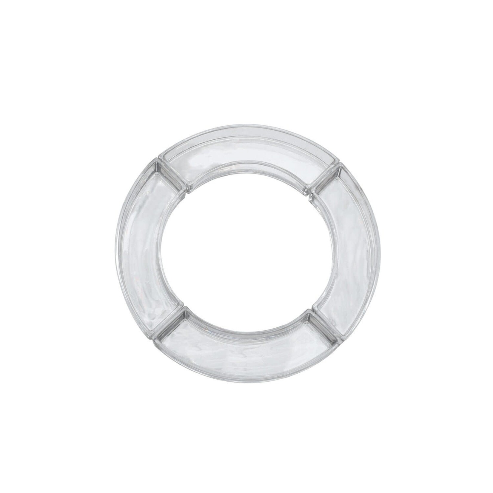 Curved Appetizer Dish, Clear, Single