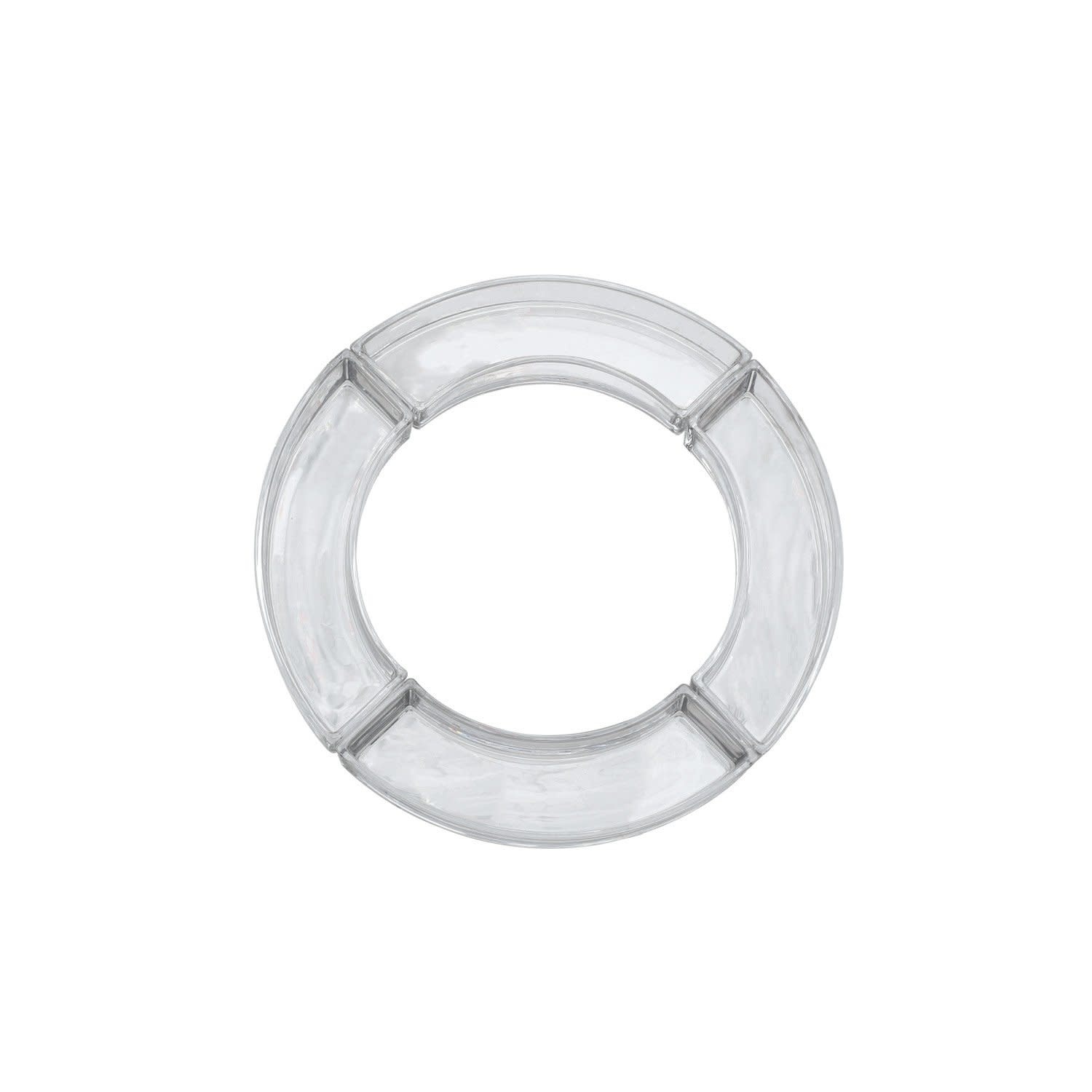Curved Appetizer Dish, Clear, Single